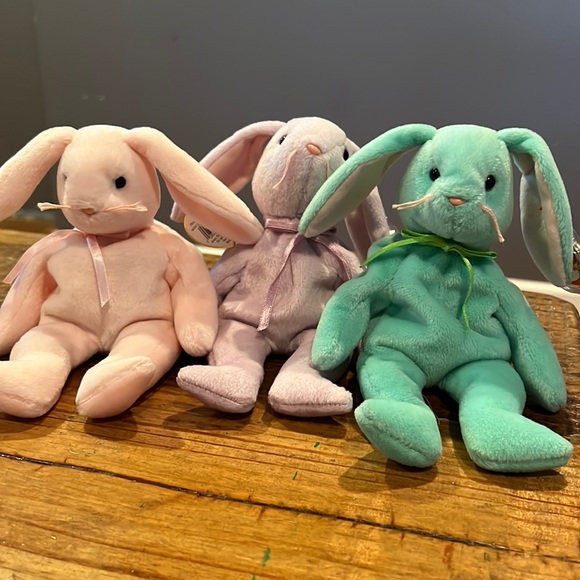 Ty Other - TY Beanie Babies Set of 3 Bunnies
